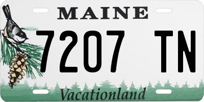 ME license plate 7207TN