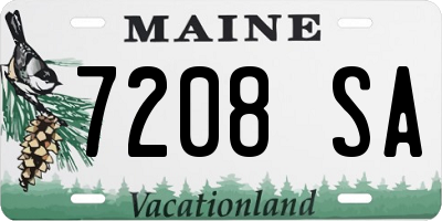 ME license plate 7208SA