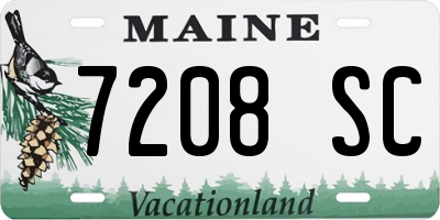 ME license plate 7208SC