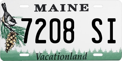 ME license plate 7208SI