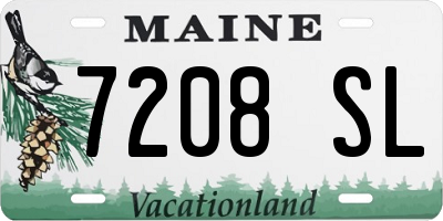 ME license plate 7208SL