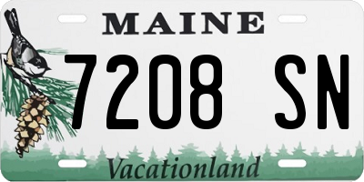 ME license plate 7208SN