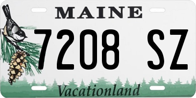 ME license plate 7208SZ