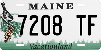 ME license plate 7208TF