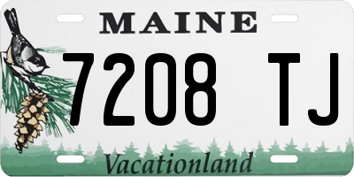 ME license plate 7208TJ