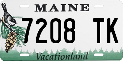 ME license plate 7208TK