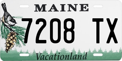 ME license plate 7208TX