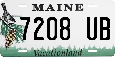 ME license plate 7208UB
