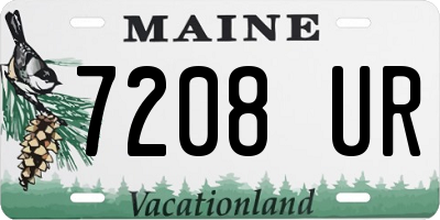 ME license plate 7208UR