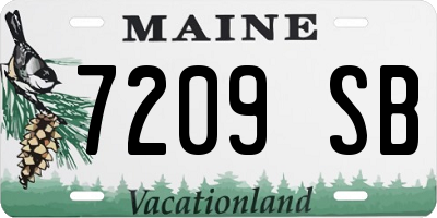 ME license plate 7209SB