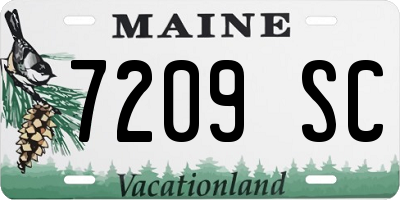 ME license plate 7209SC
