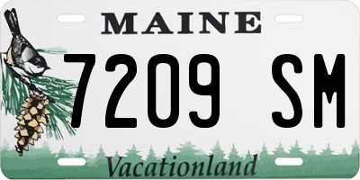 ME license plate 7209SM