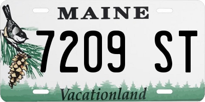 ME license plate 7209ST
