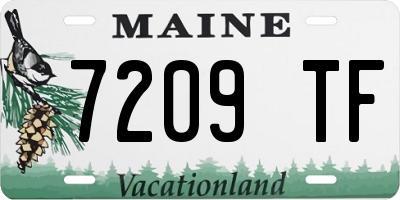 ME license plate 7209TF