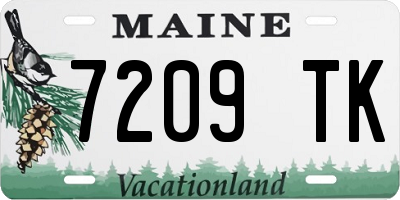 ME license plate 7209TK