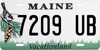 ME license plate 7209UB
