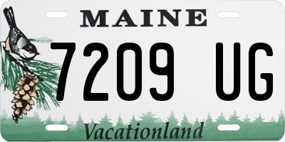 ME license plate 7209UG