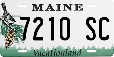 ME license plate 7210SC