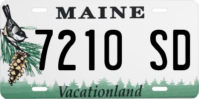 ME license plate 7210SD