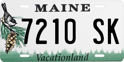 ME license plate 7210SK