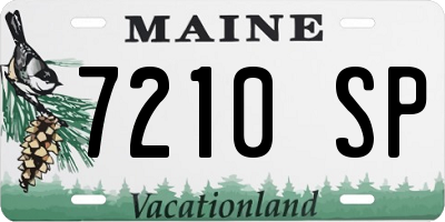 ME license plate 7210SP