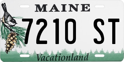 ME license plate 7210ST