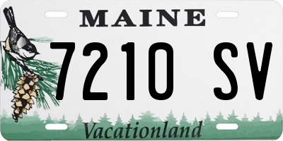 ME license plate 7210SV