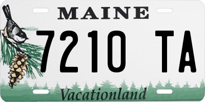 ME license plate 7210TA