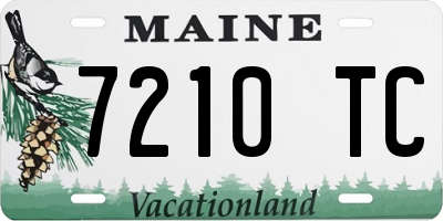 ME license plate 7210TC