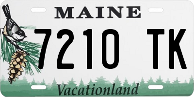ME license plate 7210TK