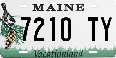 ME license plate 7210TY