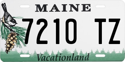 ME license plate 7210TZ