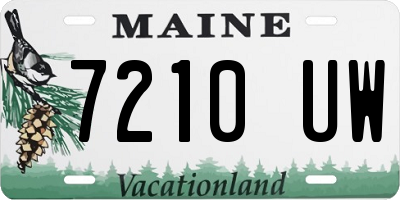 ME license plate 7210UW