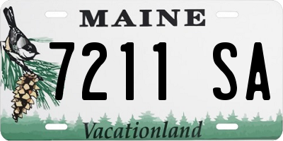 ME license plate 7211SA