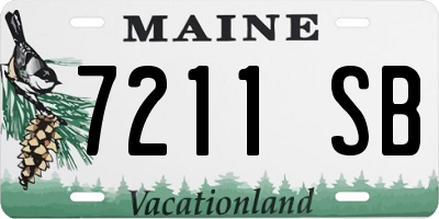 ME license plate 7211SB