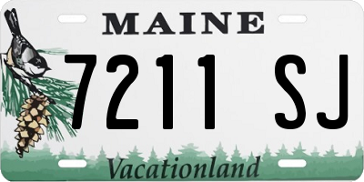 ME license plate 7211SJ