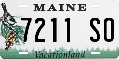ME license plate 7211SO
