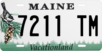ME license plate 7211TM