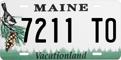 ME license plate 7211TO