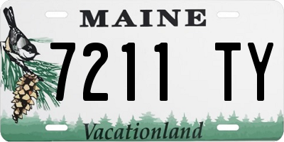 ME license plate 7211TY