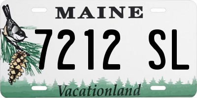 ME license plate 7212SL