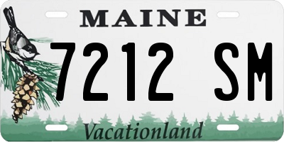 ME license plate 7212SM