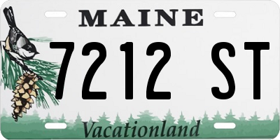 ME license plate 7212ST