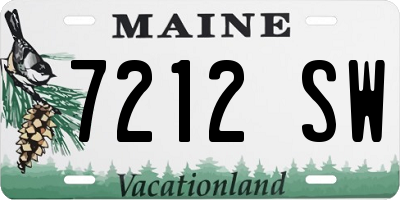 ME license plate 7212SW