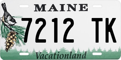 ME license plate 7212TK