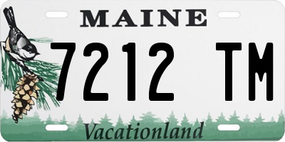 ME license plate 7212TM