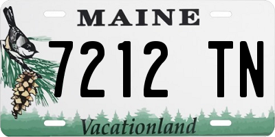 ME license plate 7212TN