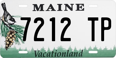 ME license plate 7212TP