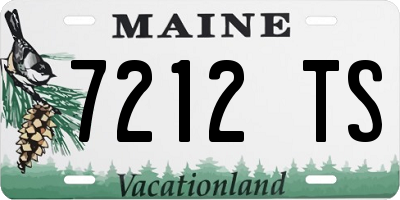 ME license plate 7212TS