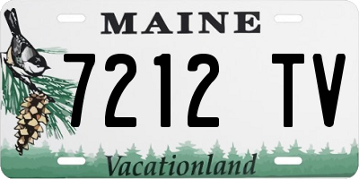 ME license plate 7212TV